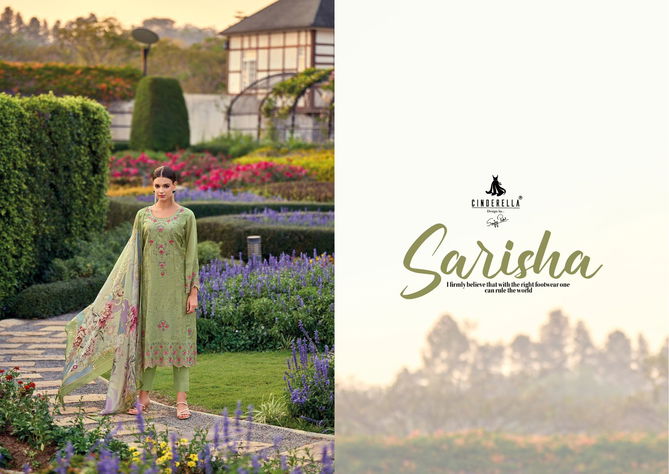 Sarisha Vol 4 Cinderella Muslin Embroidery Designer Salwar Suits Wholesale Online